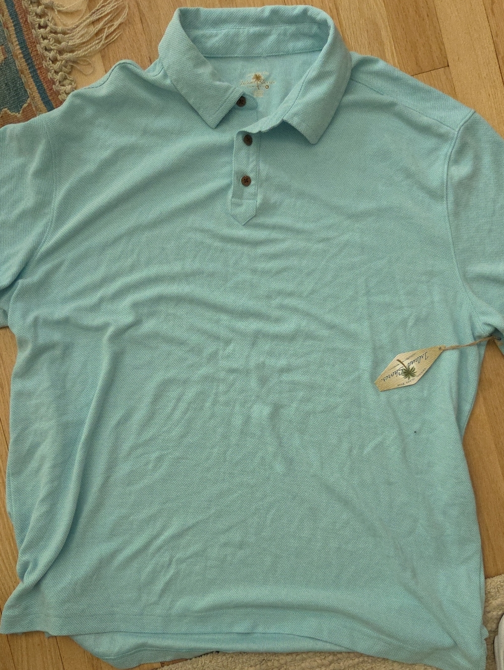Tommy Bahama Island Shores Polo Light Green Polo Shirt, XL